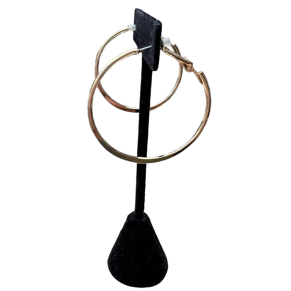 Pura Vida Gold Tone Hinged Hoop Post Earrings
